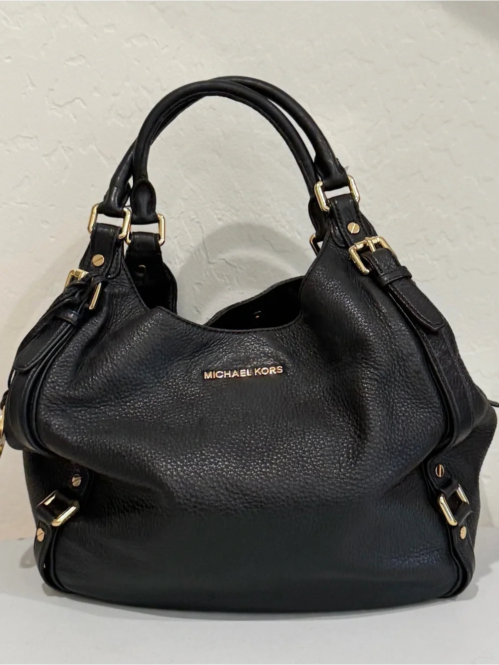 Michael Kors Black Leather Bedford Hobo Bag